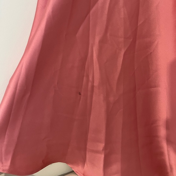 Zara Pink Satin Midi Skirt - Picture 6 of 6